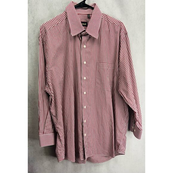 Paul Stuart Mens Gingham Flannel Sport Button Up Shirt Size XL - Picture 1 of 7